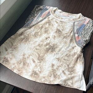 Ces Femme Beige and Cream Knit Top